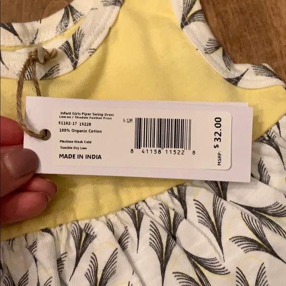 Baby Girl Organic Cotton Dress NWT - Picture 2 of 4